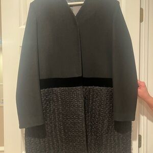 Vera Wang Black and Gray Coat